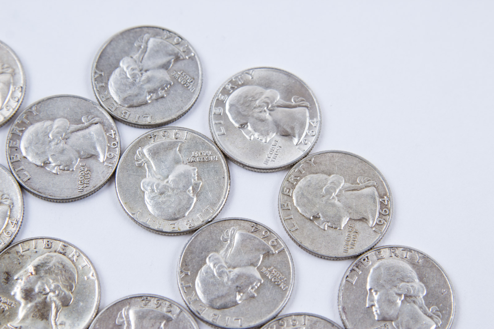 1964 Washington Silver Quarters