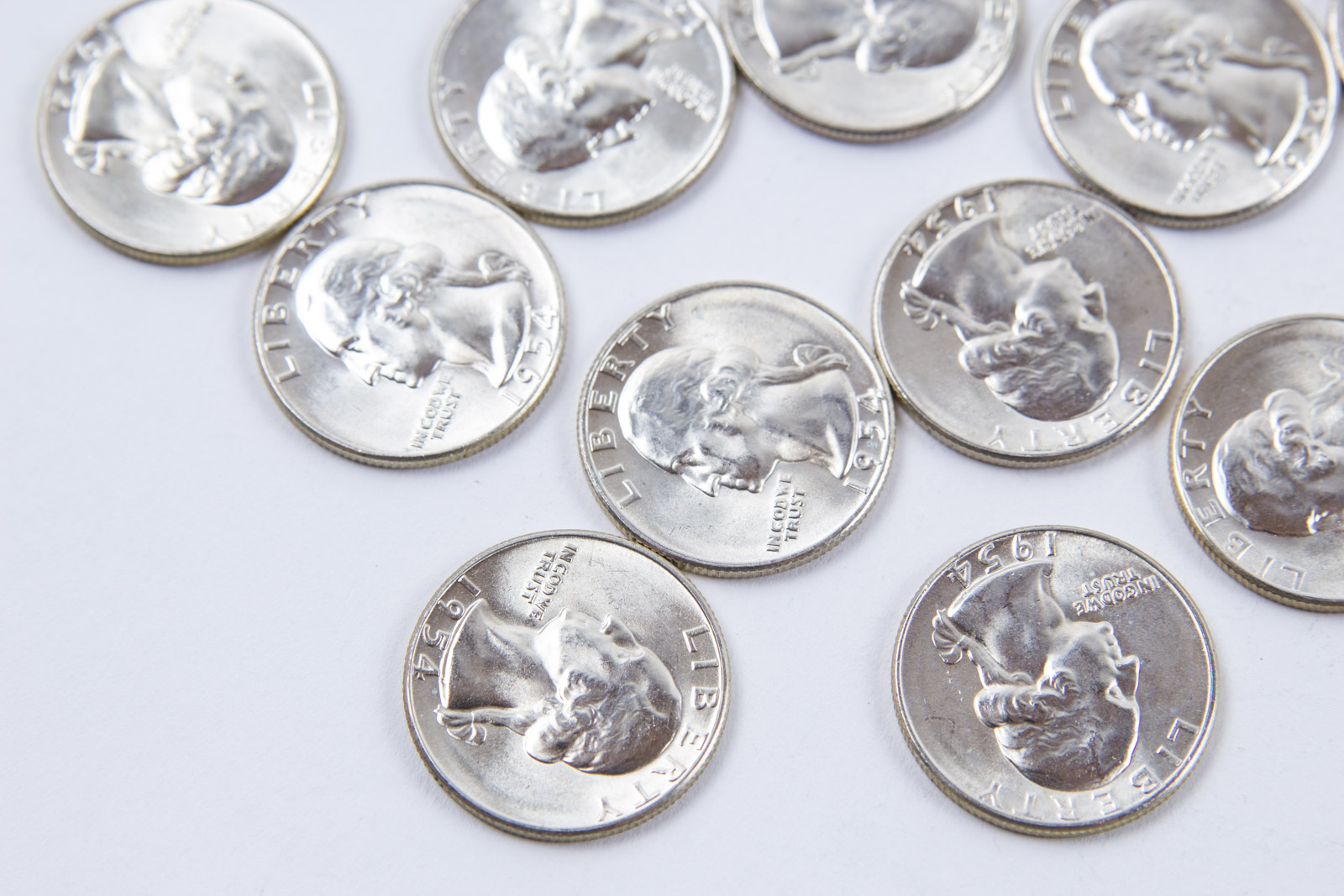 1954-S Washington Silver Quarters