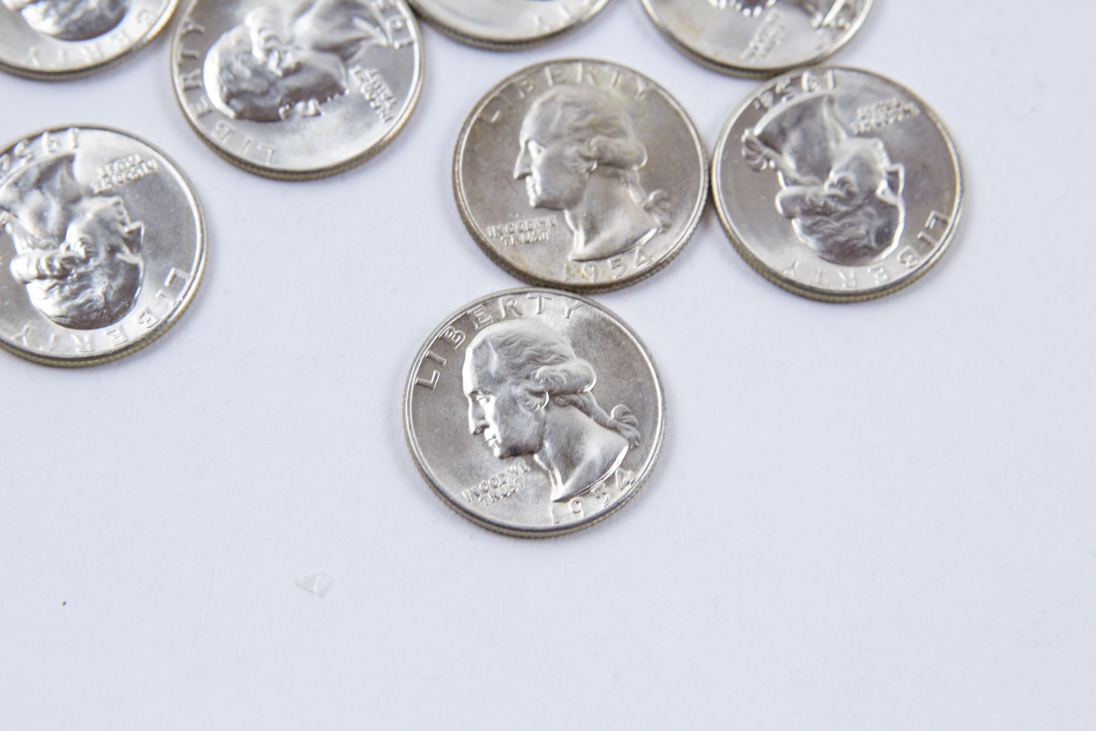 1954-S Washington Silver Quarters