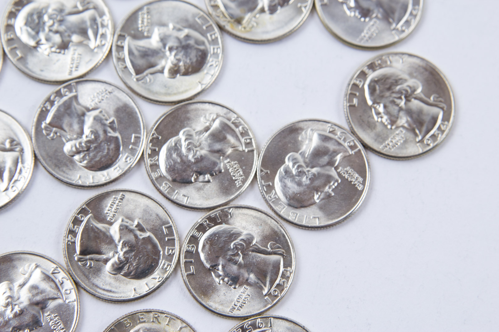 1954-S Washington Silver Quarters