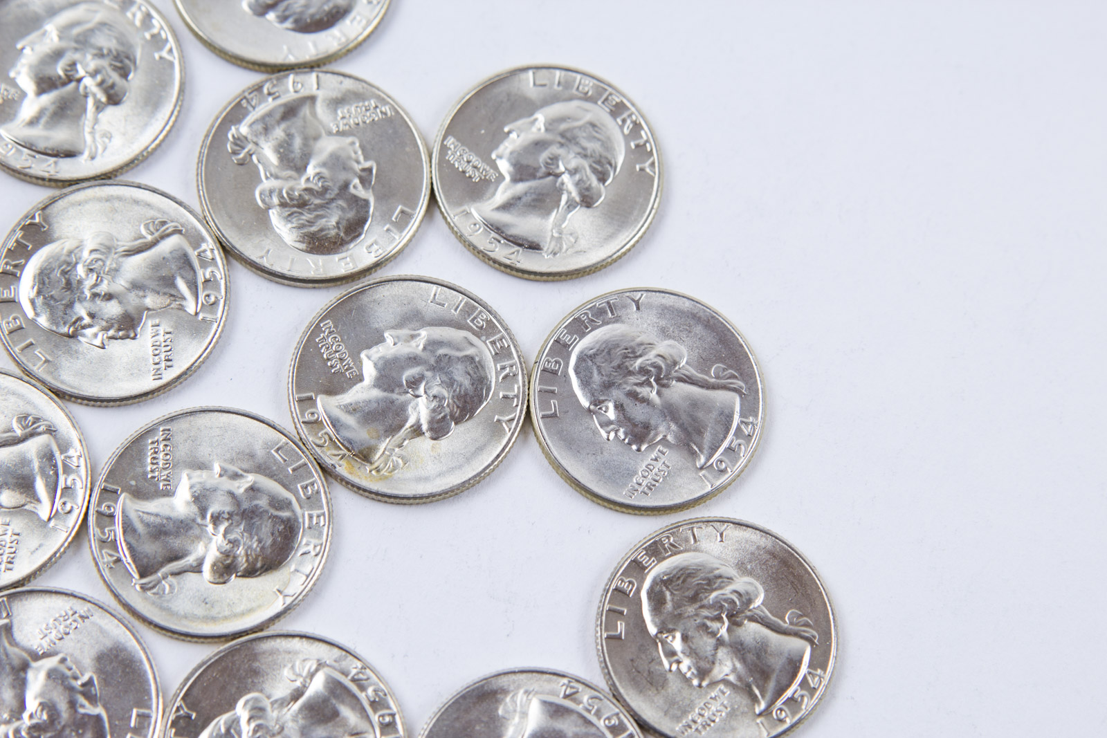 1954-S Washington Silver Quarters