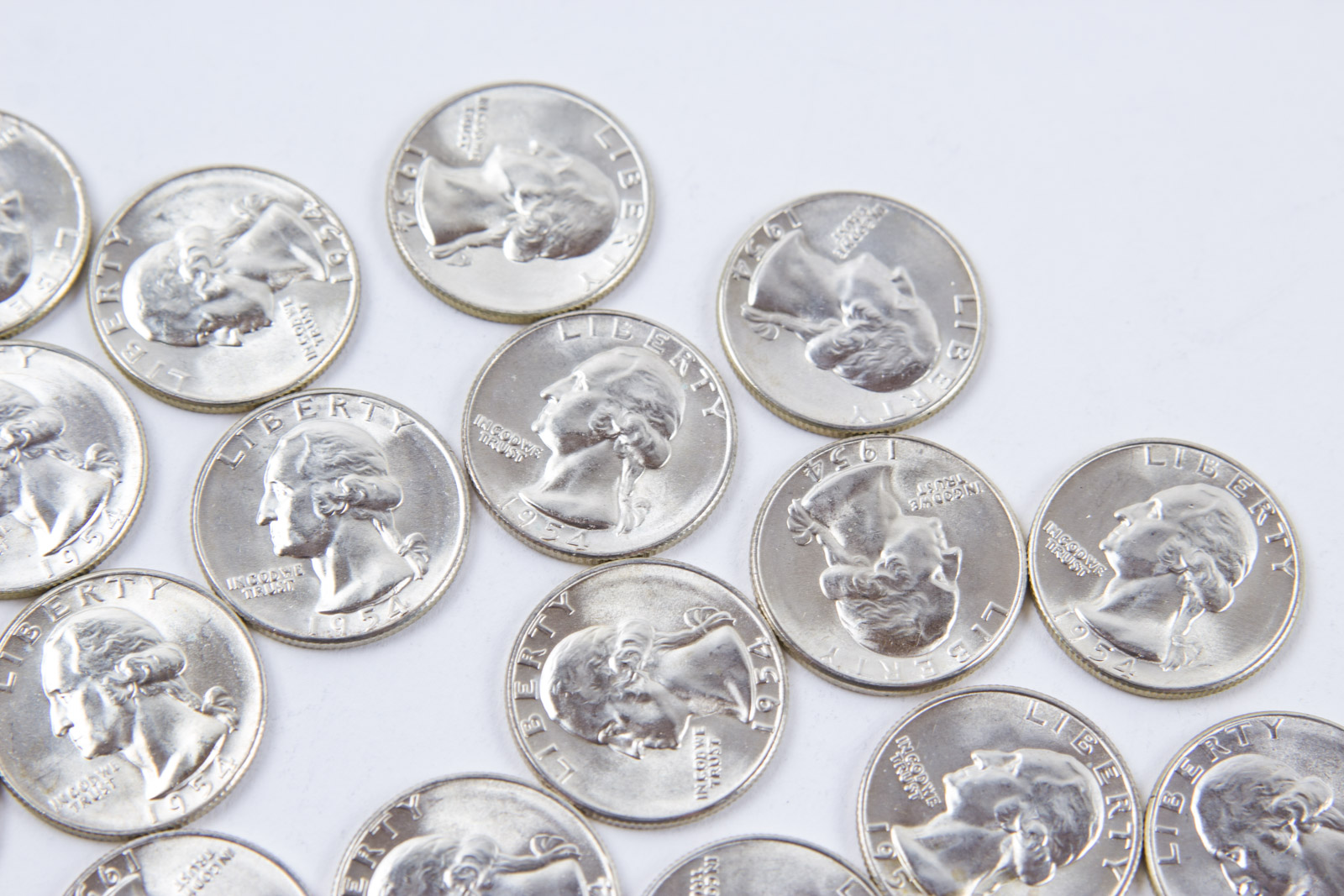 1954-S Washington Silver Quarters