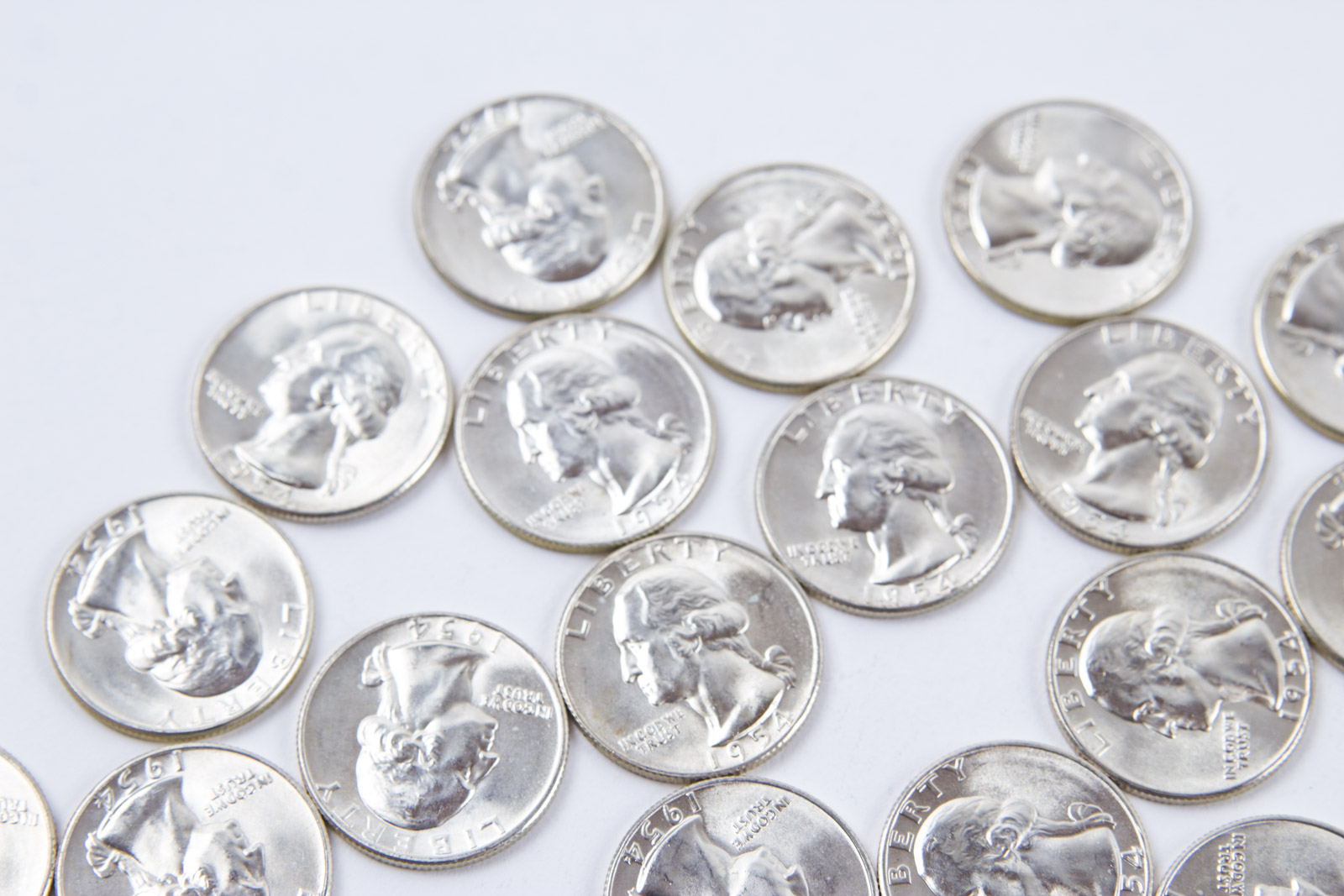 1954-S Washington Silver Quarters