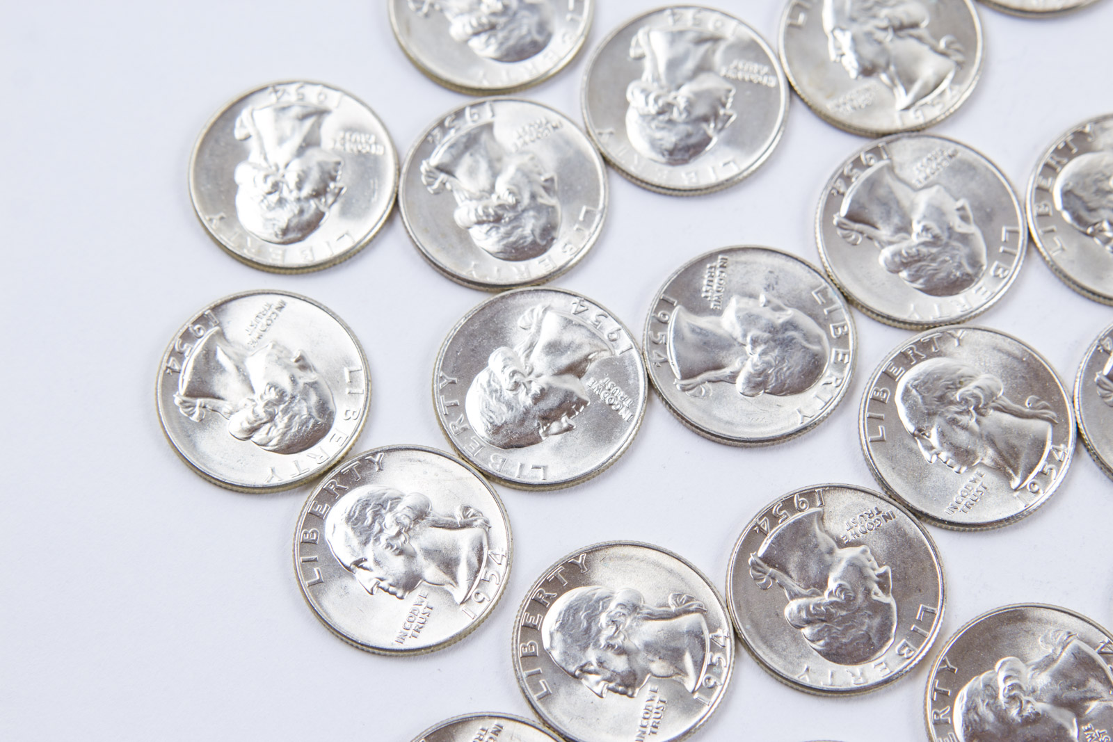 1954-S Washington Silver Quarters