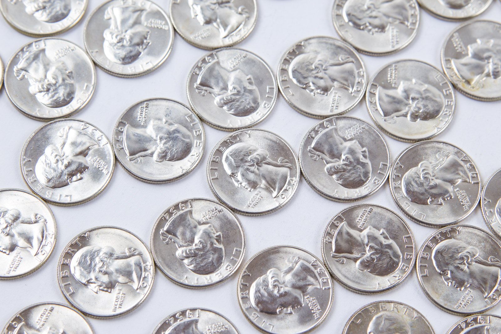 1954-S Washington Silver Quarters