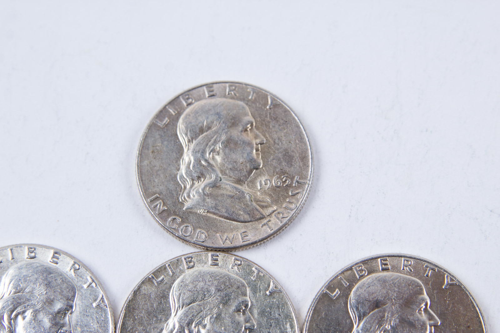 1962 and 1963 Benjamin Franklin Silver Half Dollar Set