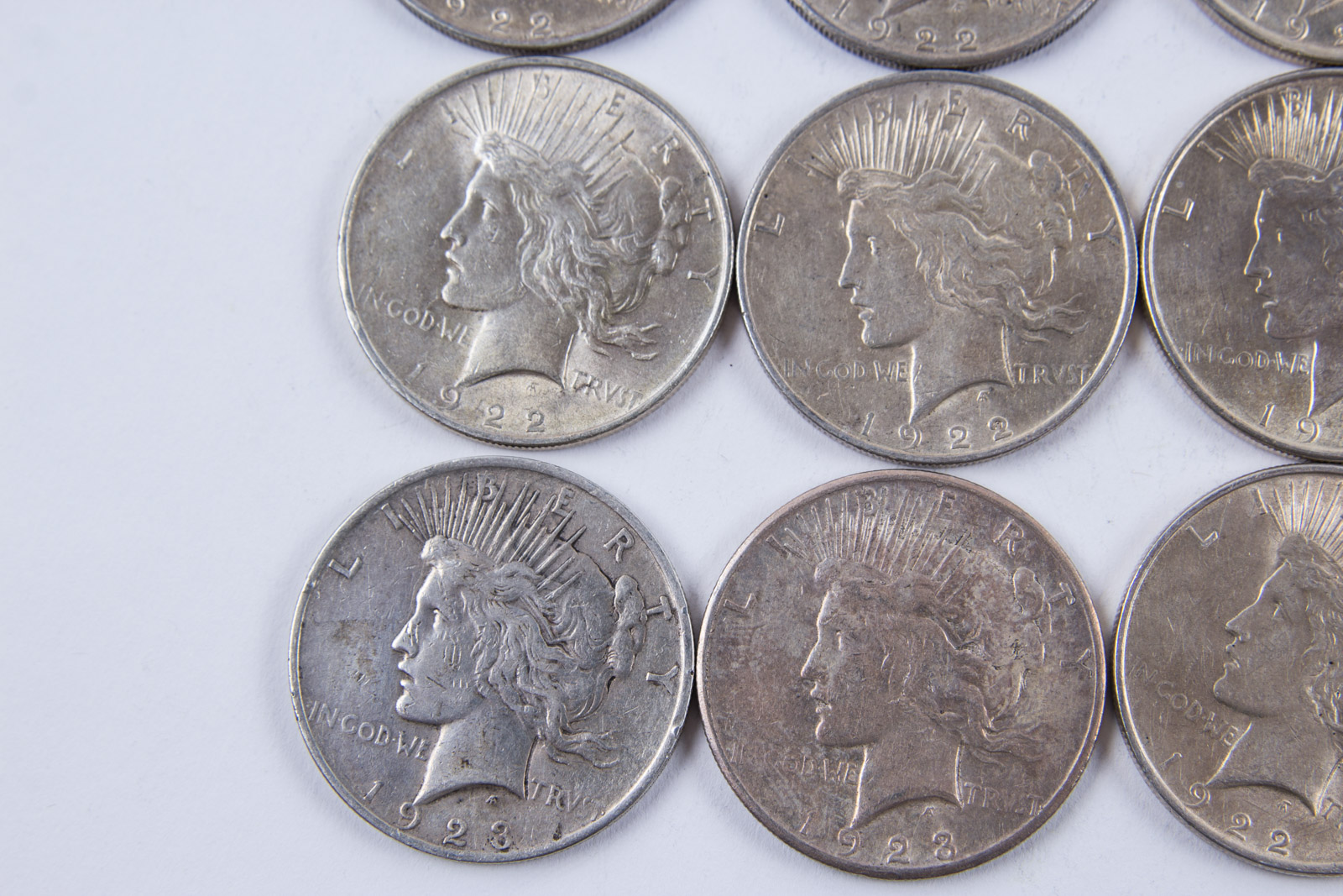 1920s Silver Peace Dollar Set