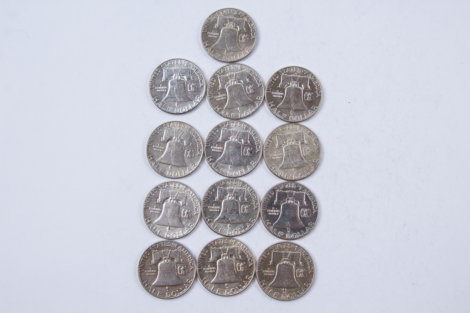 1962 and 1963 Benjamin Franklin Silver Half Dollar Set