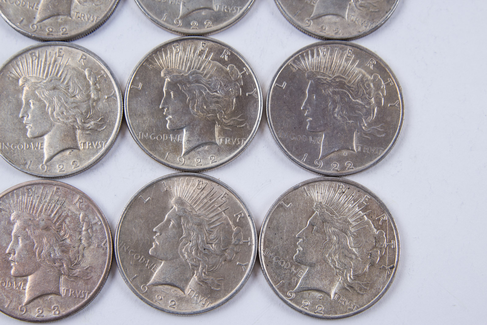 1920s Silver Peace Dollar Set