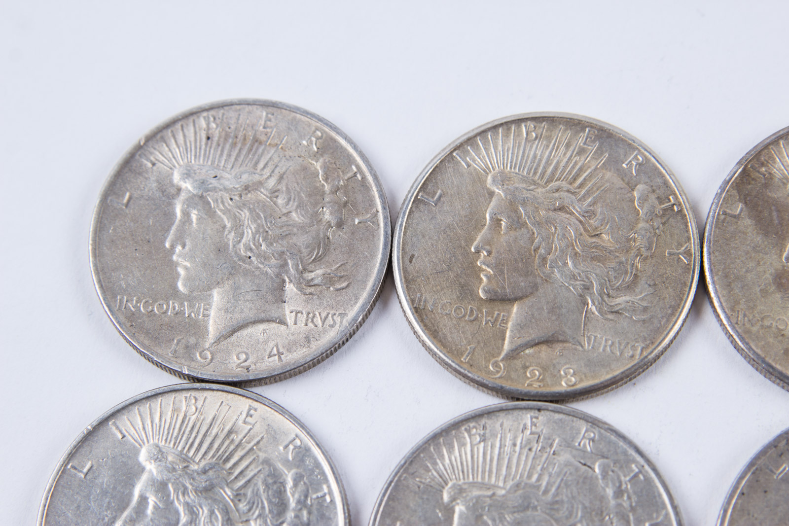1920s Silver Peace Dollar Set