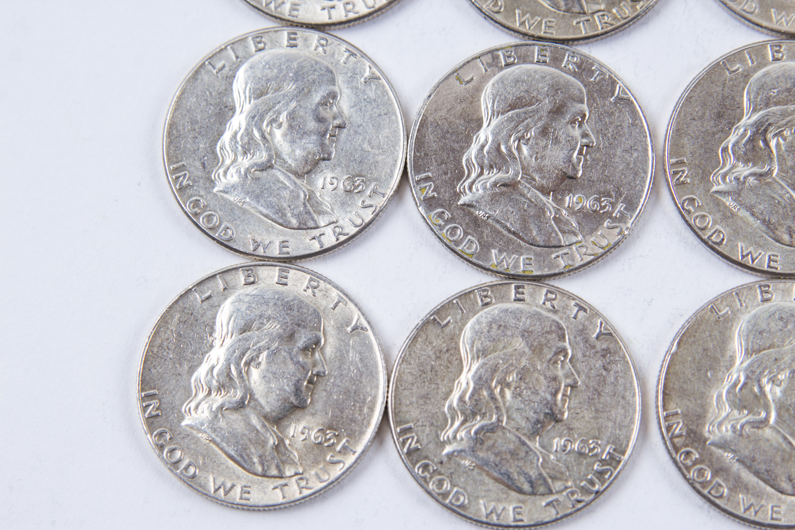 1960s Benjamin Franklin Silver Half Dollar Set
