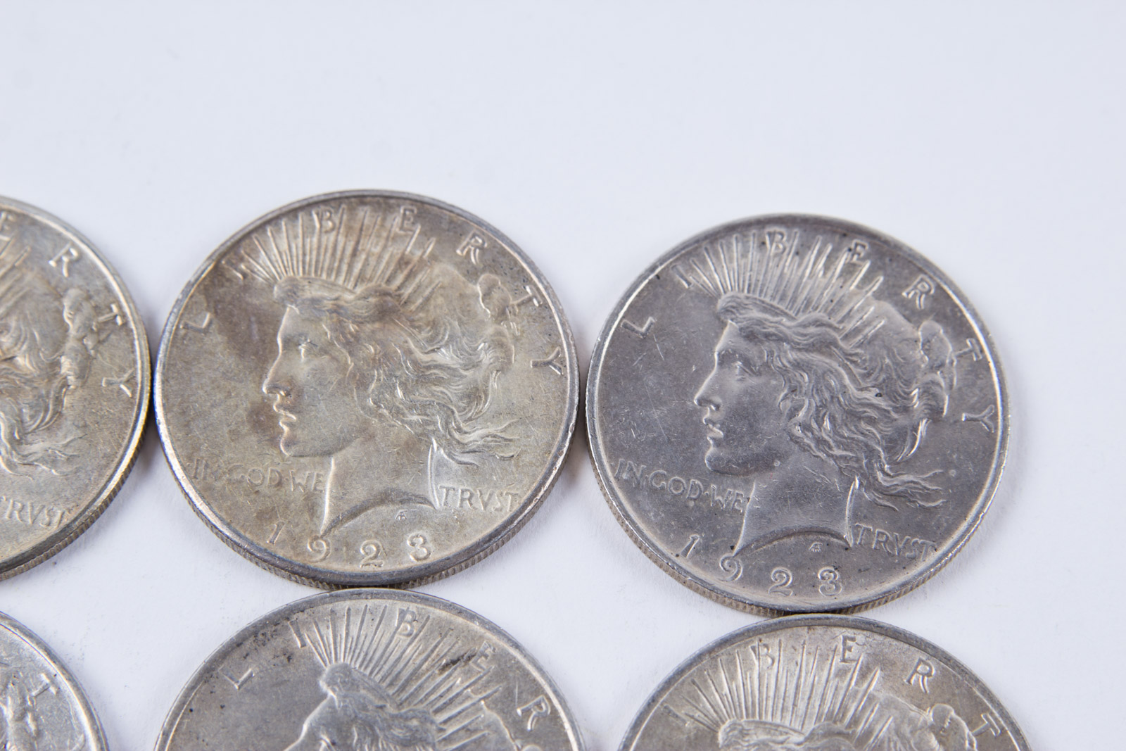 1920s Silver Peace Dollar Set