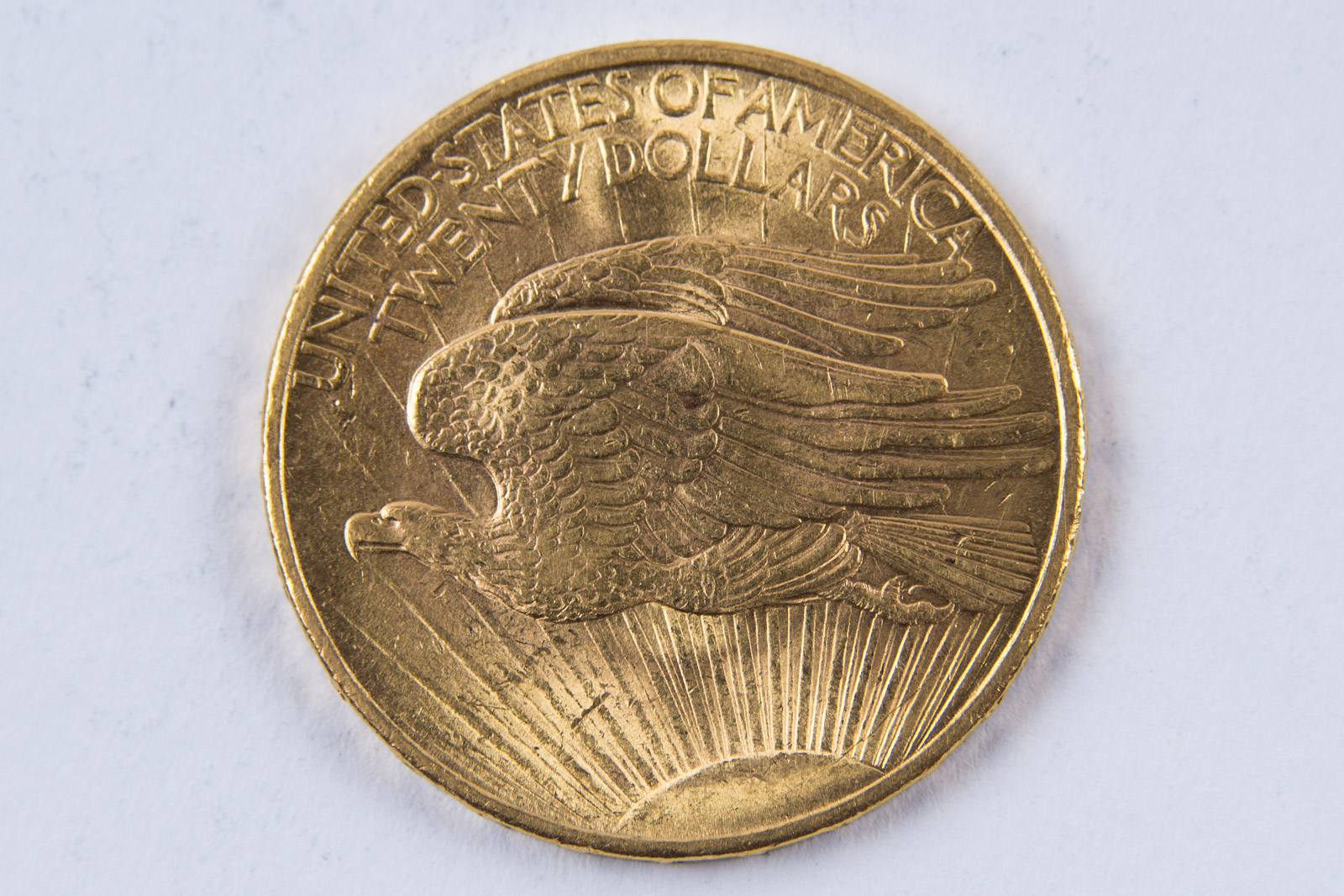 1908 St. Gaudens No Motto Twenty Dollar Gold Coin