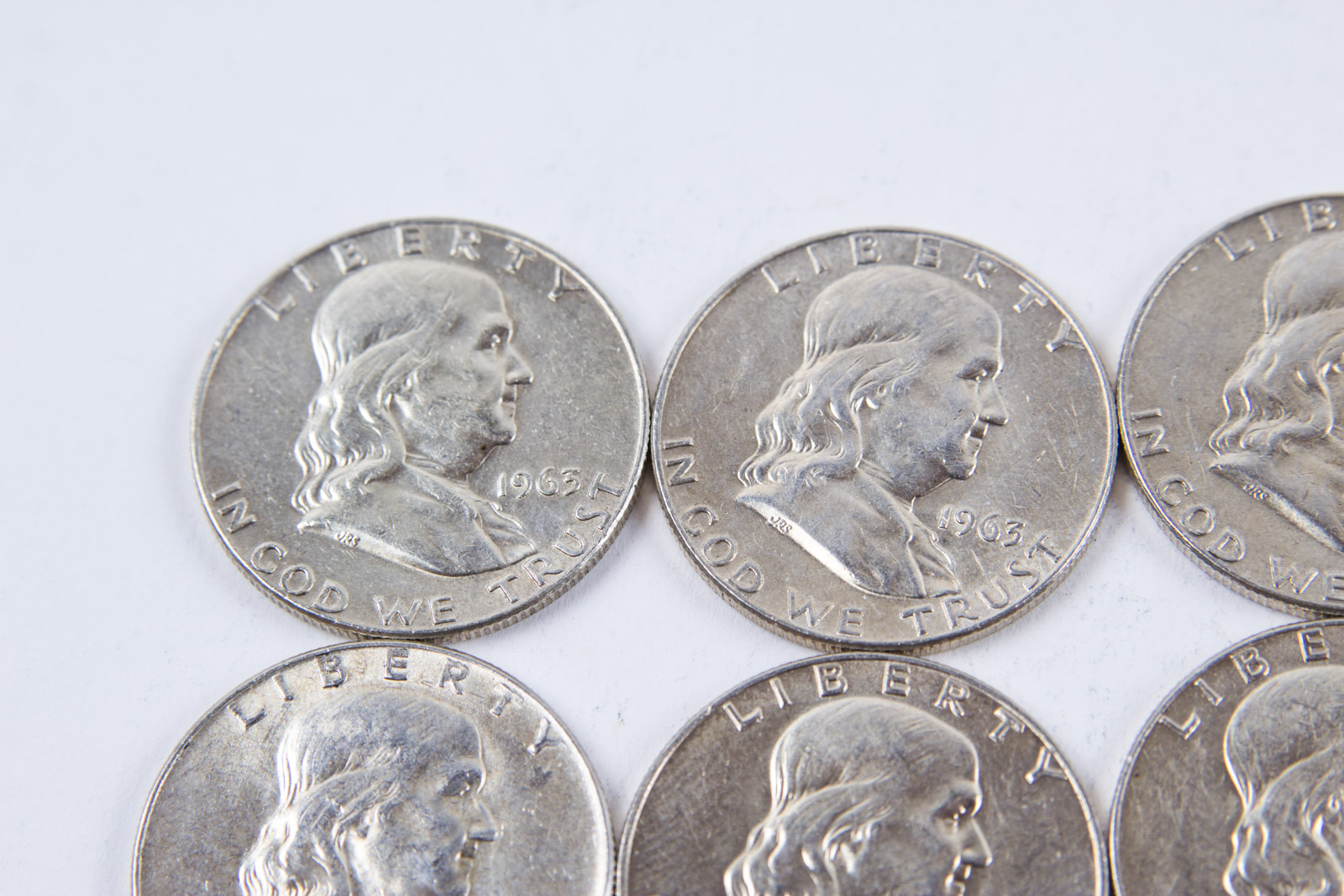 1960s Benjamin Franklin Silver Half Dollar Set