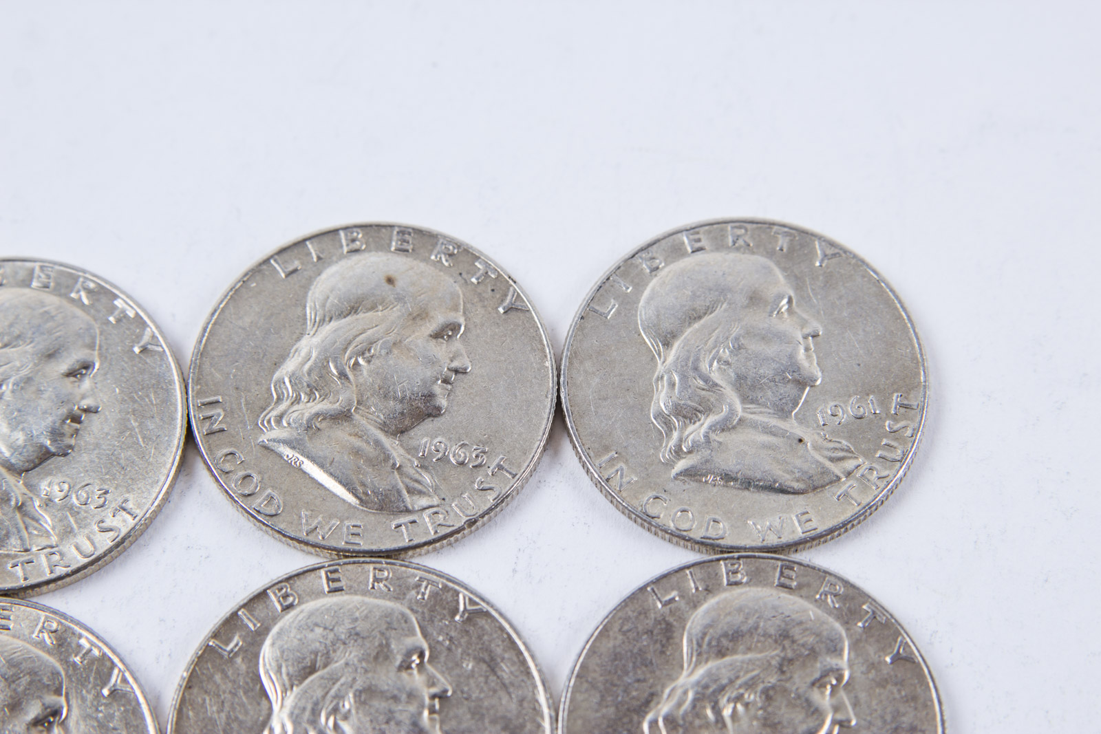 1960s Benjamin Franklin Silver Half Dollar Set