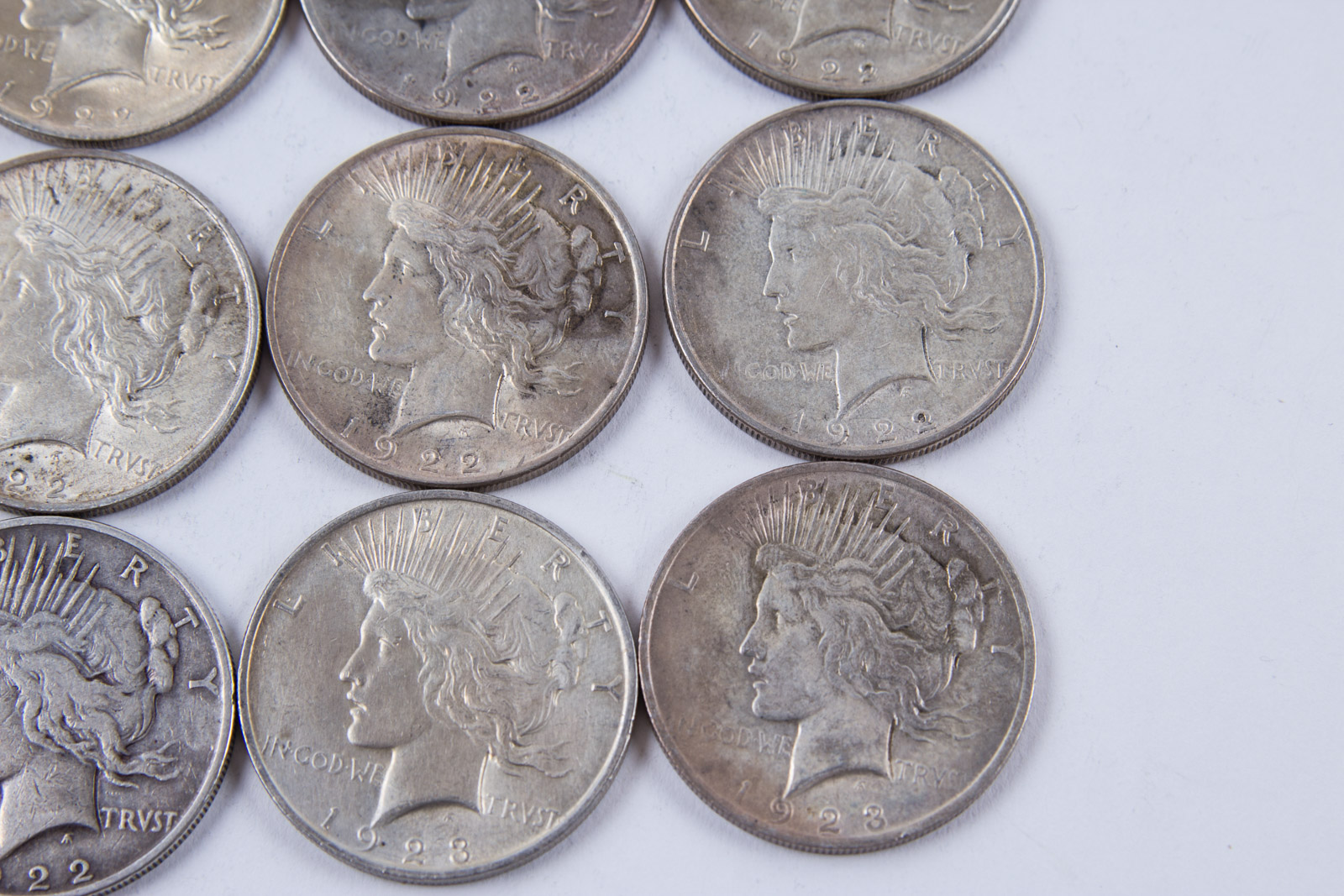 1922 and 1923 Silver Peace Dollar Set