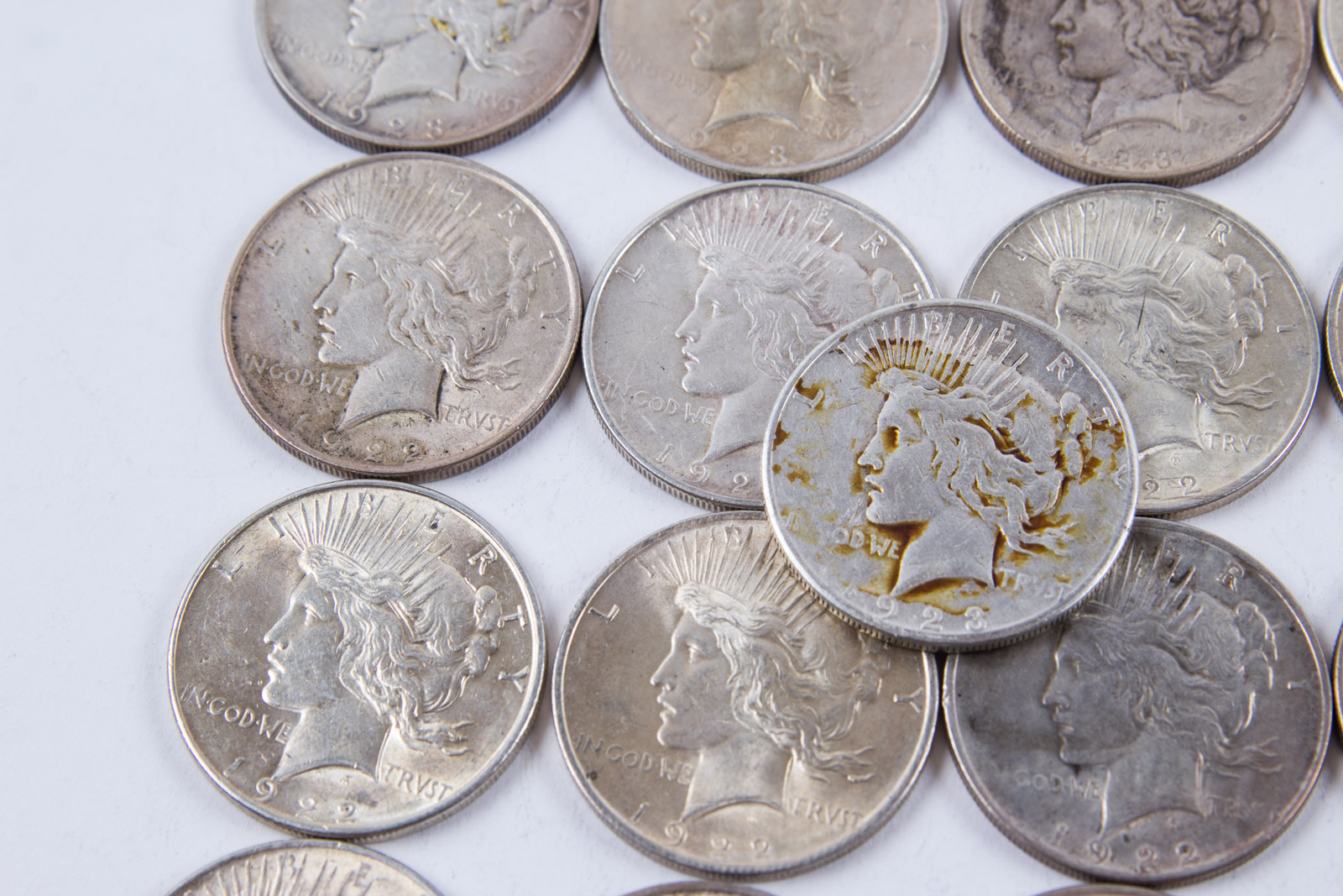 1922 and 1923 Silver Peace Dollar Set