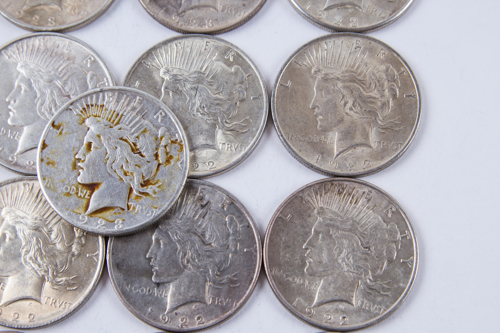1922 and 1923 Silver Peace Dollar Set