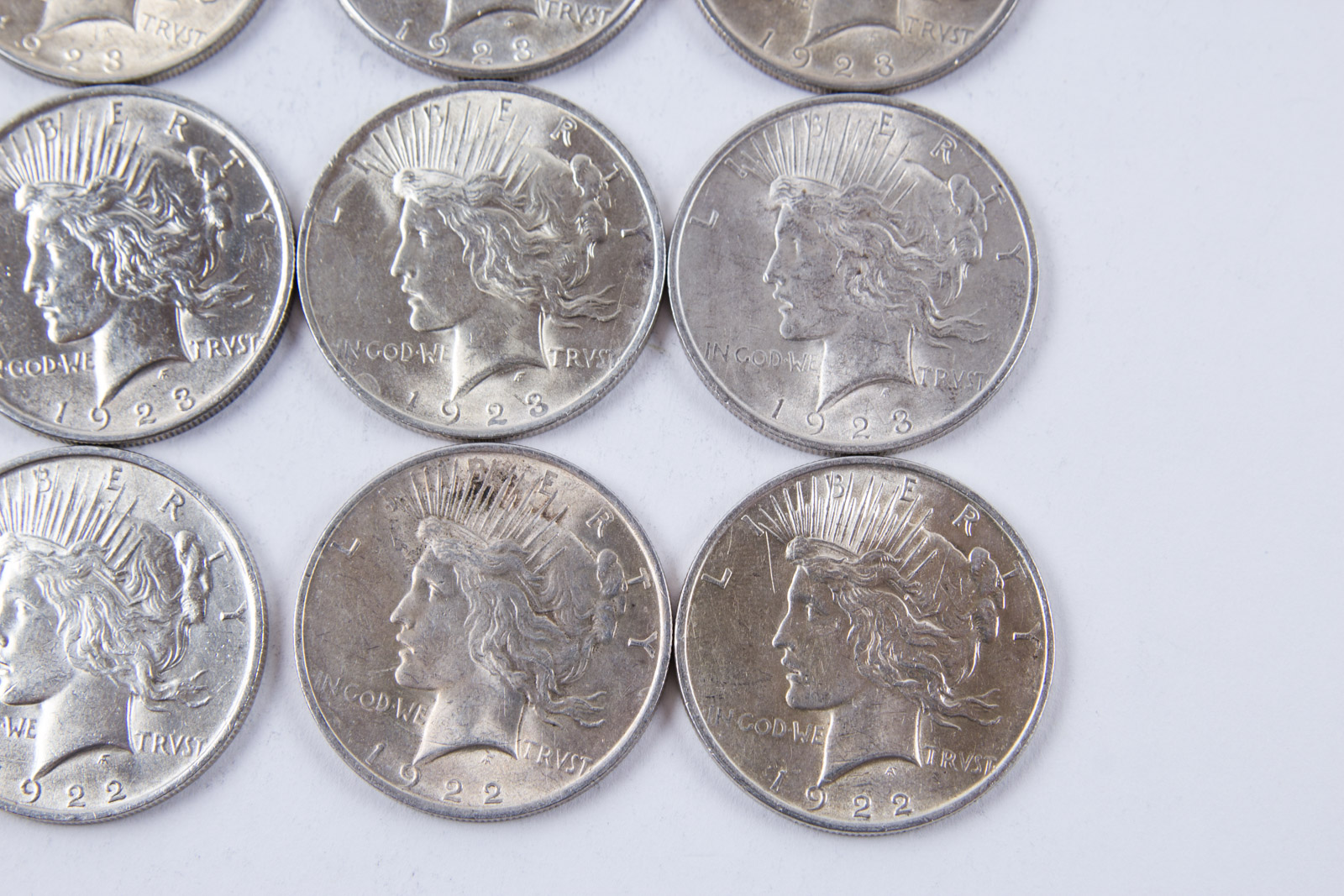 1920s Silver Peace Dollar Set