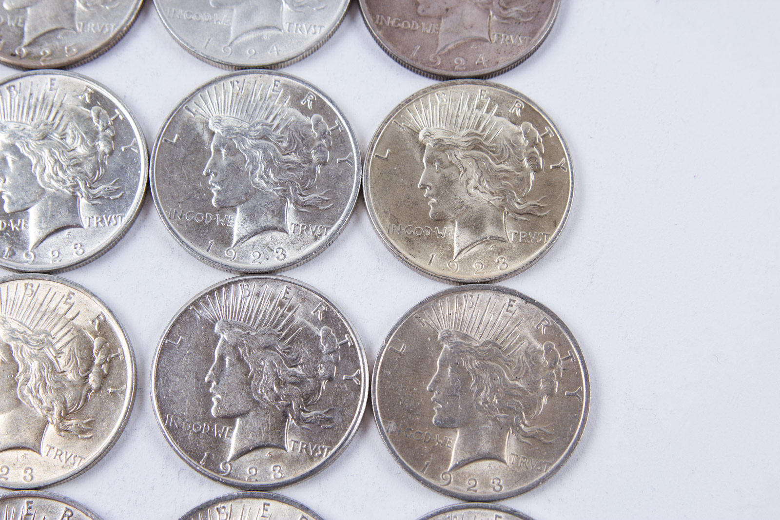 1920s Silver Peace Dollar Set