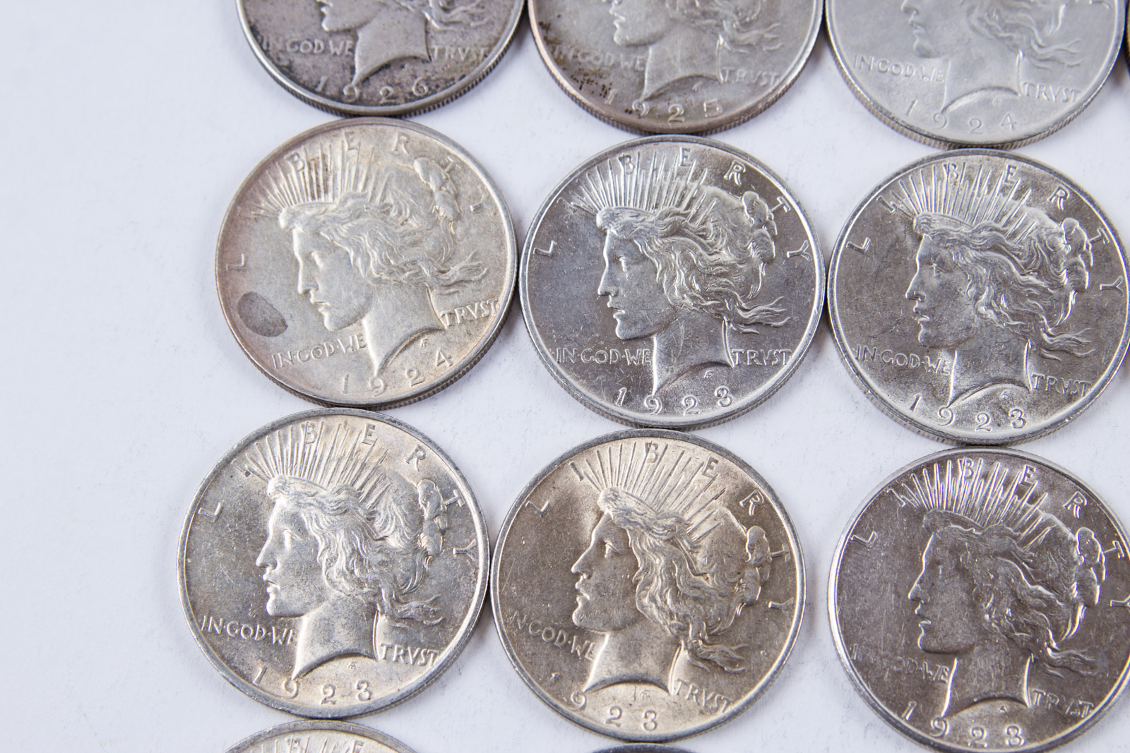 1920s Silver Peace Dollar Set
