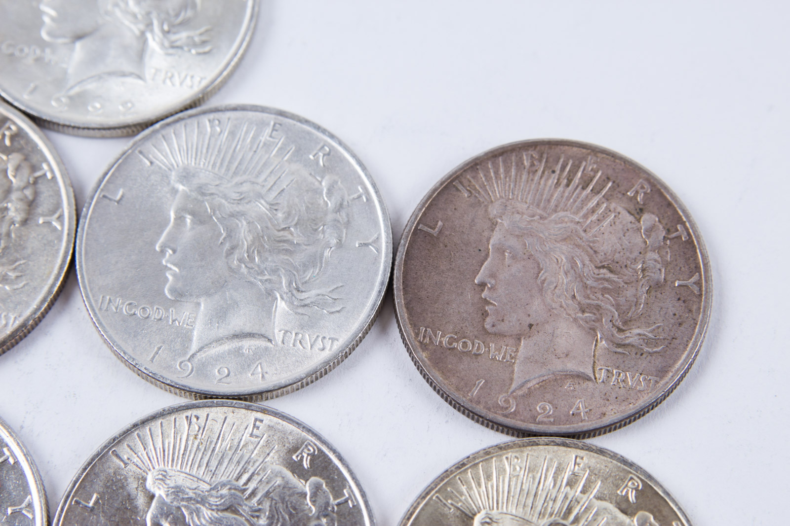 1920s Silver Peace Dollar Set