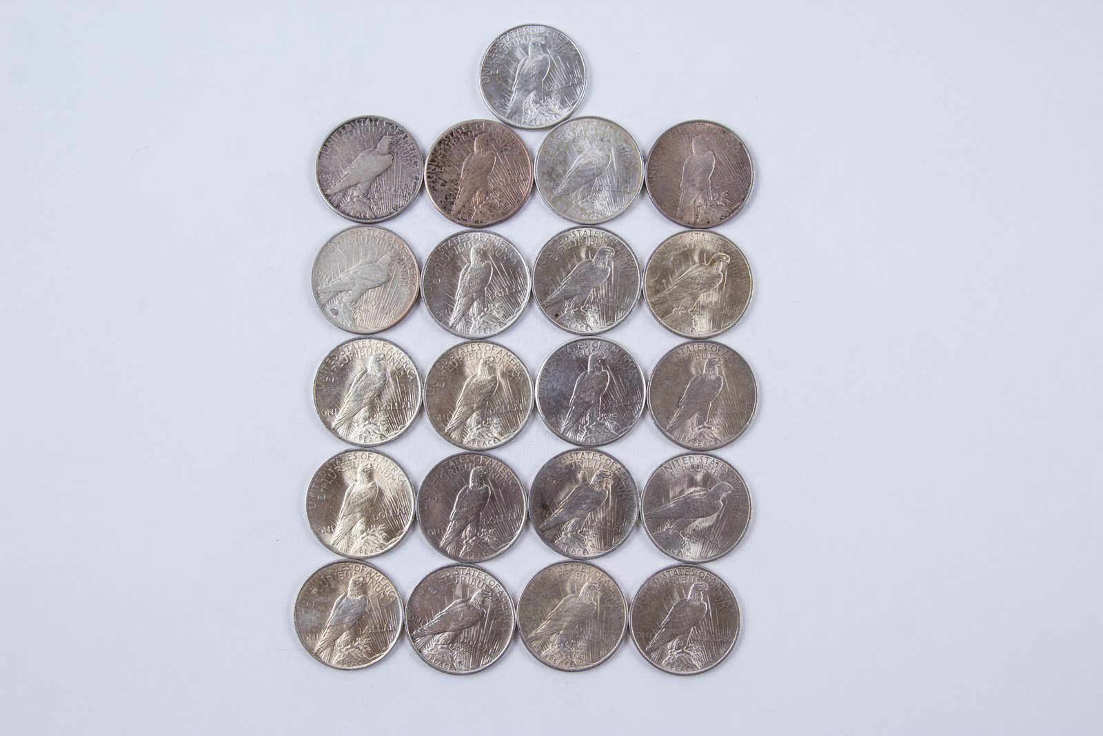 1920s Silver Peace Dollar Set