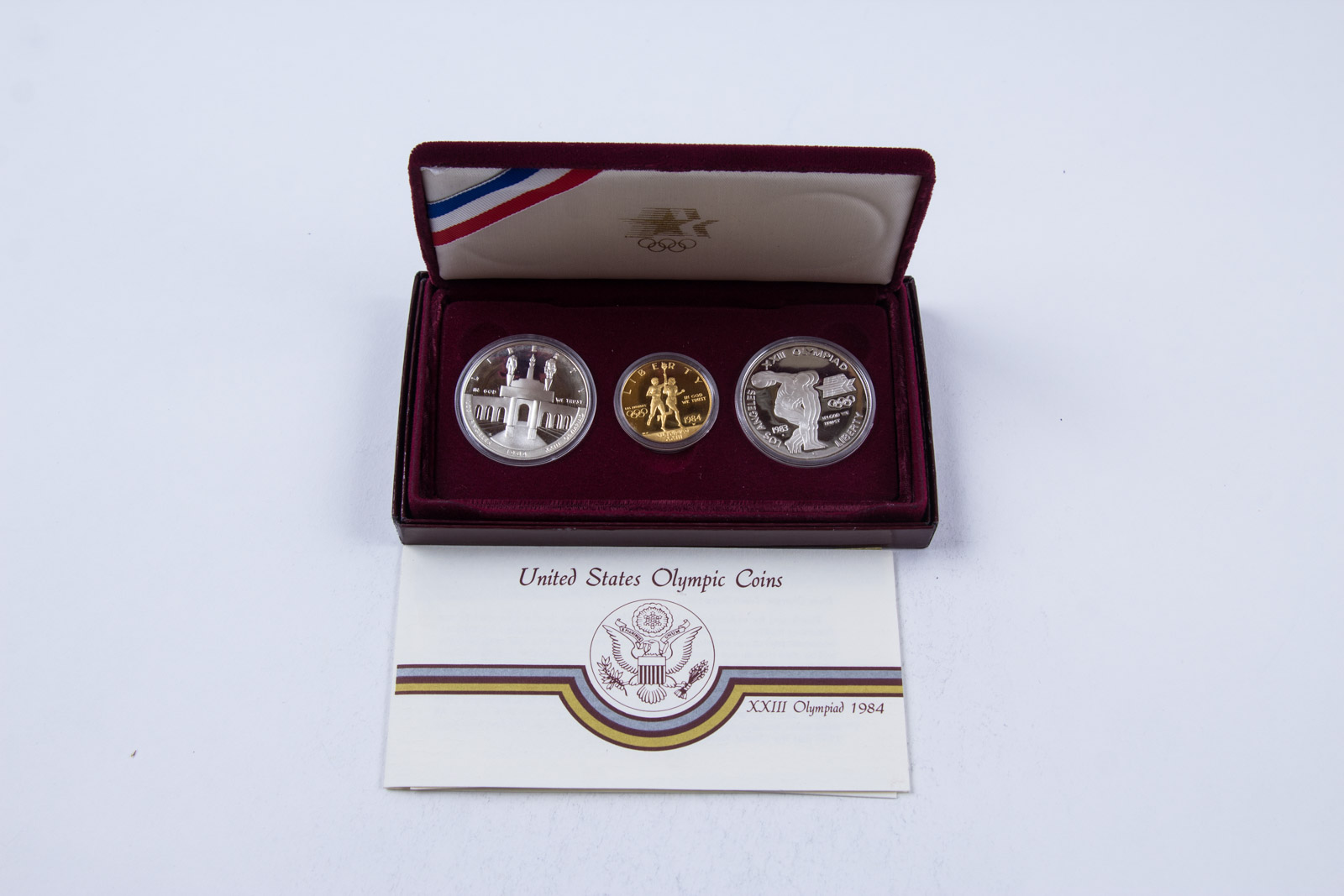 1984 Olympics Ten Dollar Gold Coin, with Related Silver Coinage