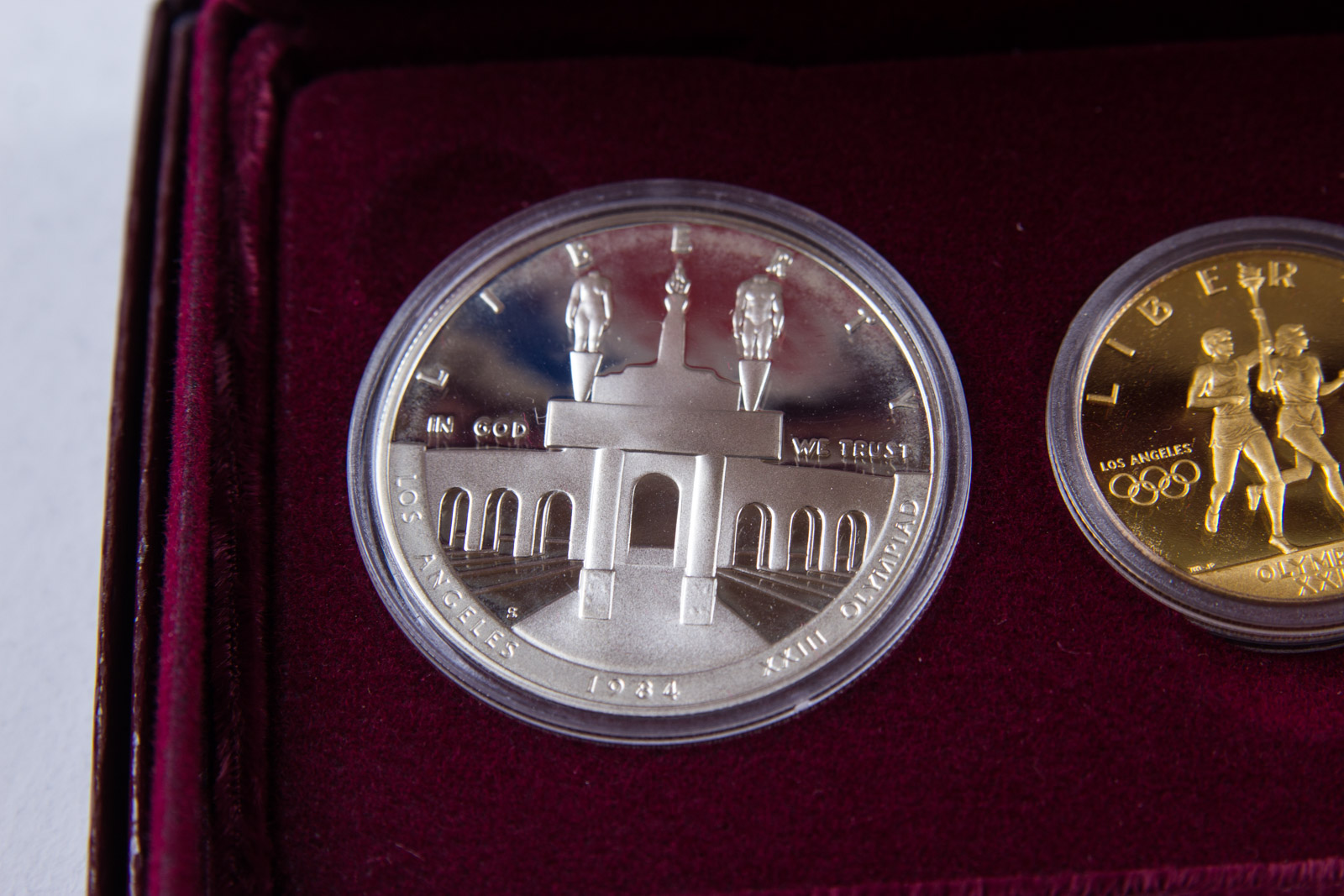 1984 Olympics Ten Dollar Gold Coin, with Related Silver Coinage