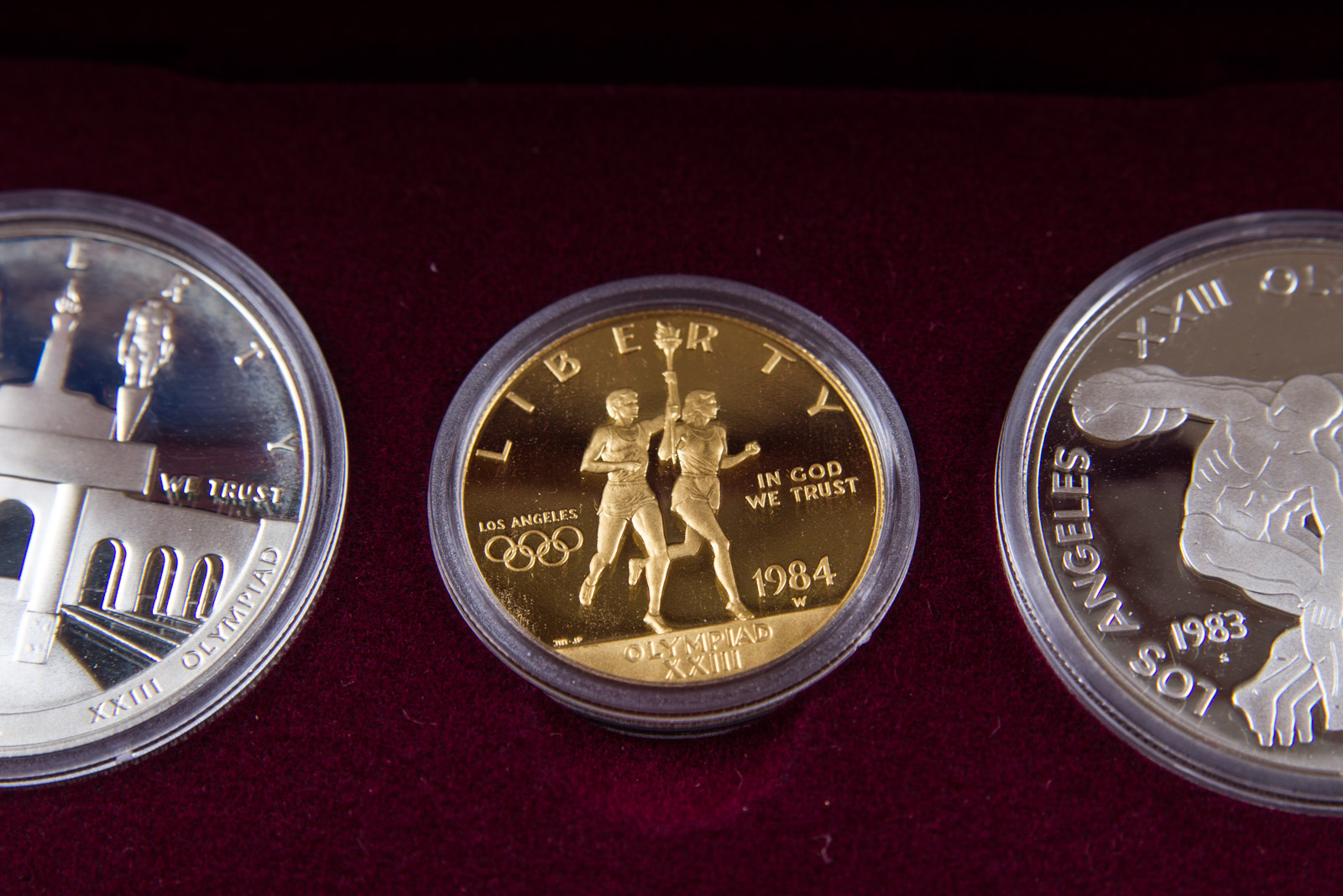 1984 Olympics Ten Dollar Gold Coin, with Related Silver Coinage