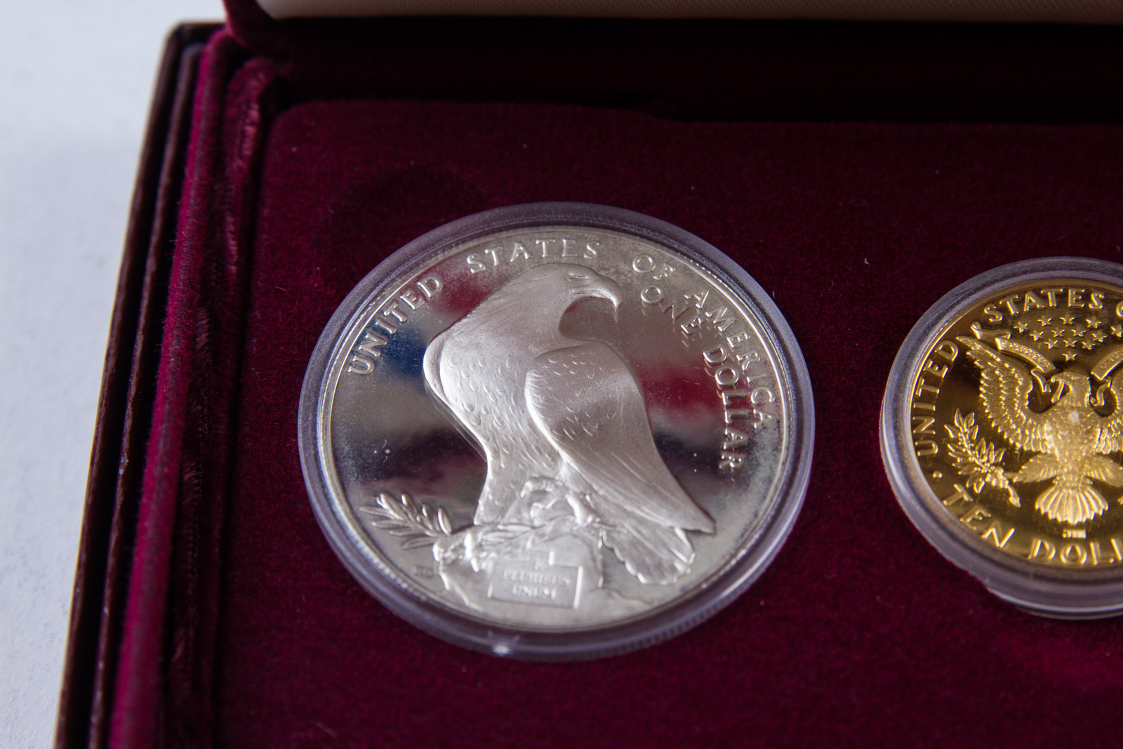 1984 Olympics Ten Dollar Gold Coin, with Related Silver Coinage