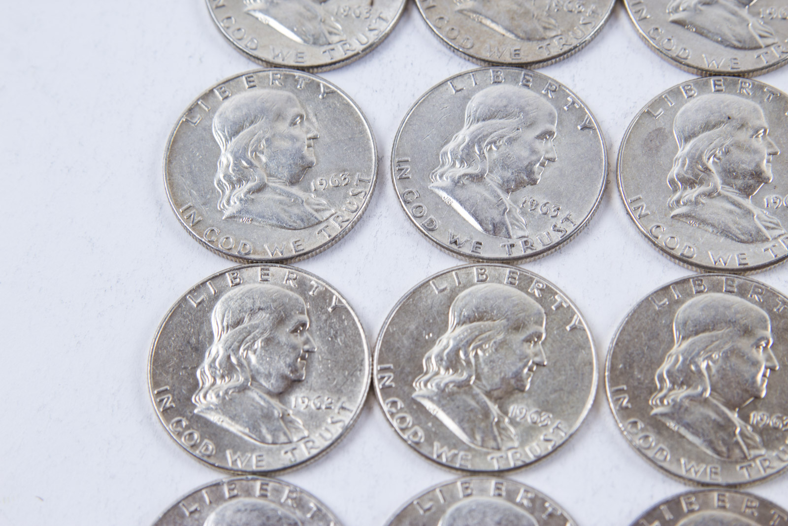 1960s Benjamin Franklin Silver Half Dollar Set