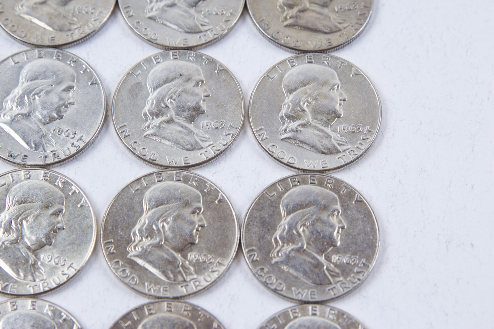 1960s Benjamin Franklin Silver Half Dollar Set