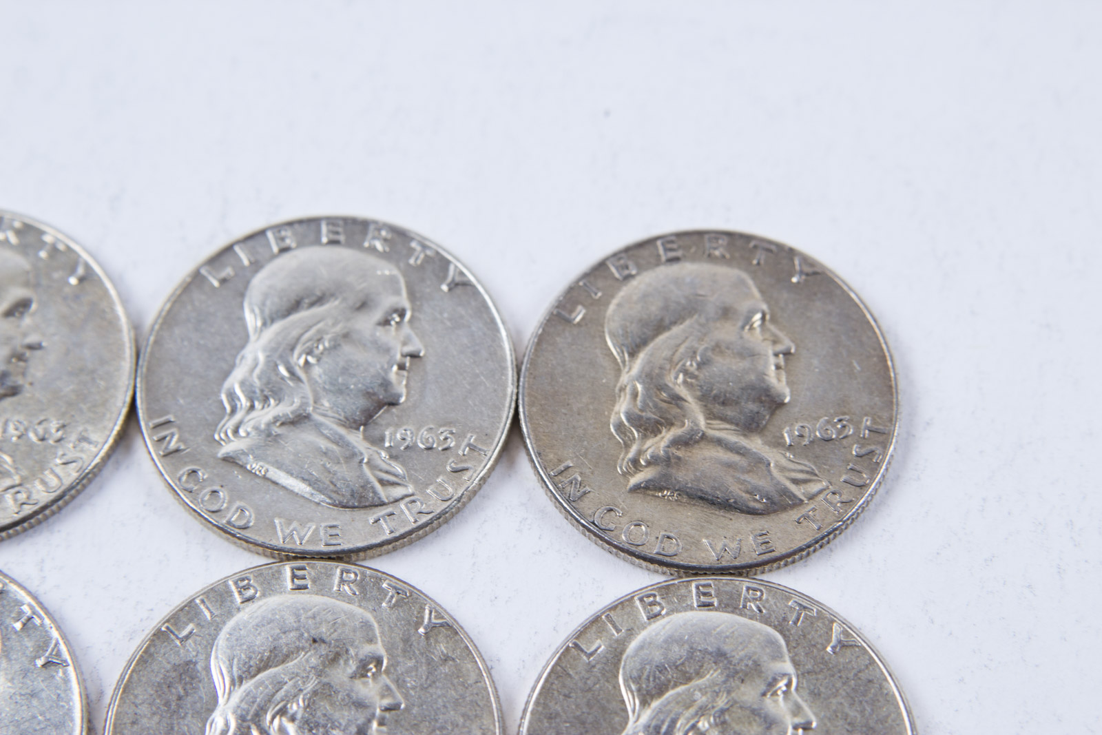 1960s Benjamin Franklin Silver Half Dollar Set