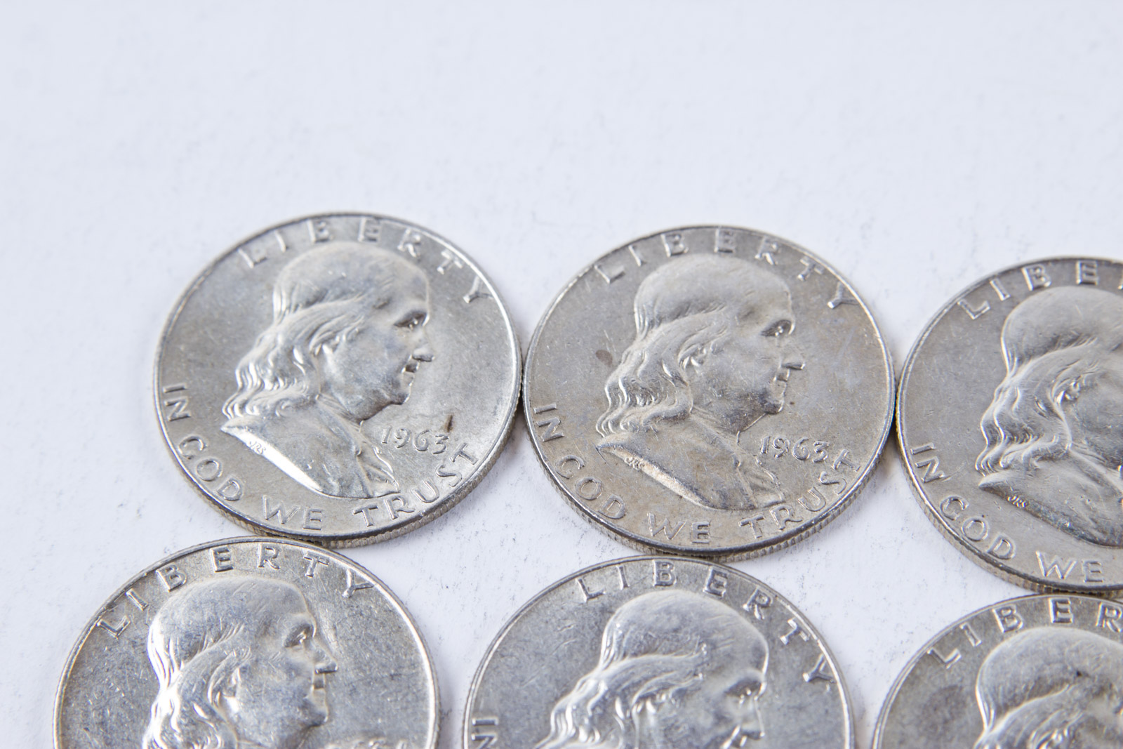 1960s Benjamin Franklin Silver Half Dollar Set