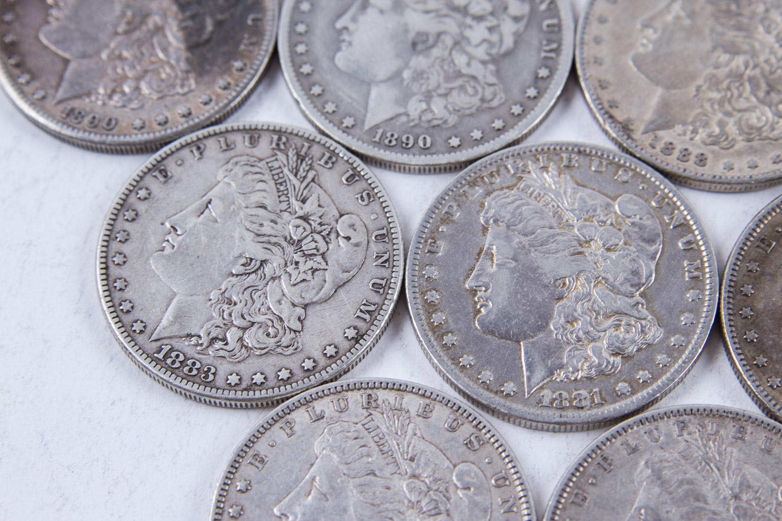 1870s, 1880s, and 1890s Morgan Silver Dollar Set