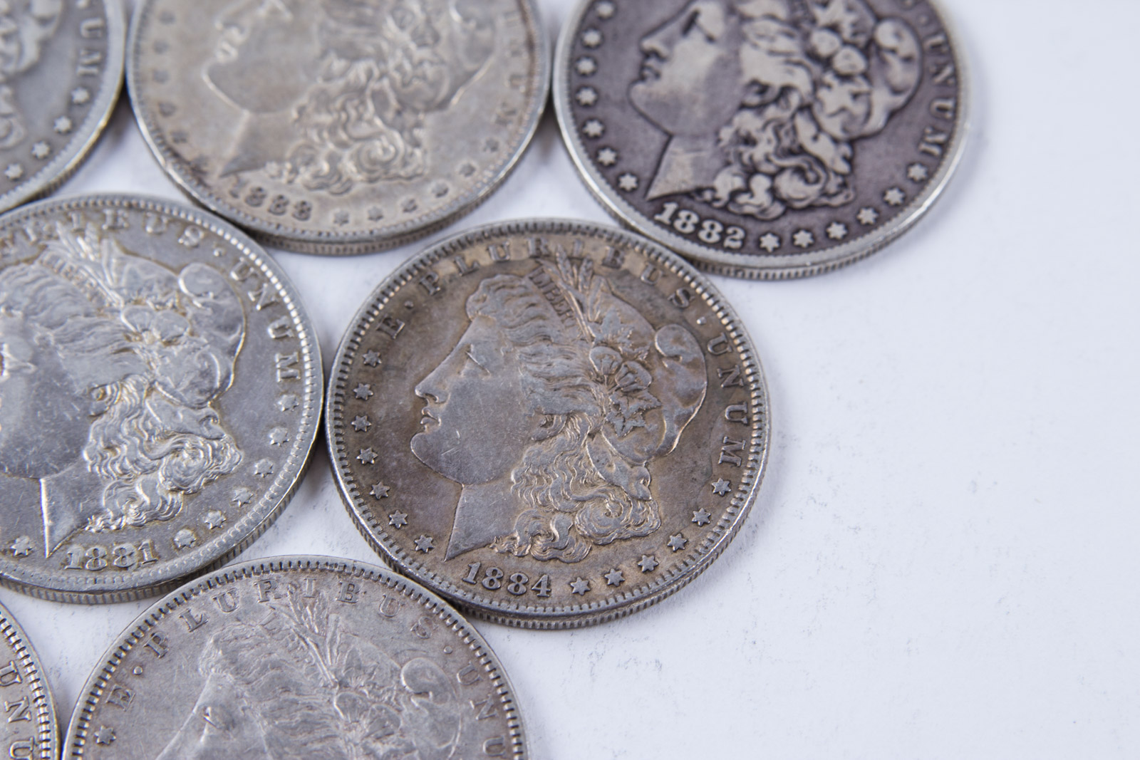 1870s, 1880s, and 1890s Morgan Silver Dollar Set