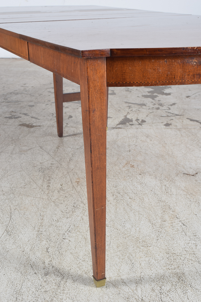 Inlaid Walnut Veneer Arts and Crafts Style Dining Set Flint's Fine Furniture