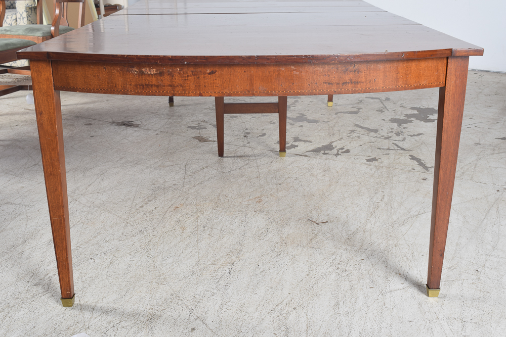 Inlaid Walnut Veneer Arts and Crafts Style Dining Set Flint's Fine Furniture