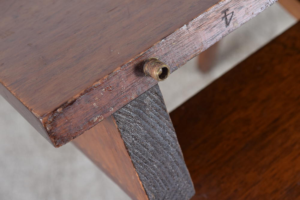 Inlaid Walnut Veneer Arts and Crafts Style Dining Set Flint's Fine Furniture