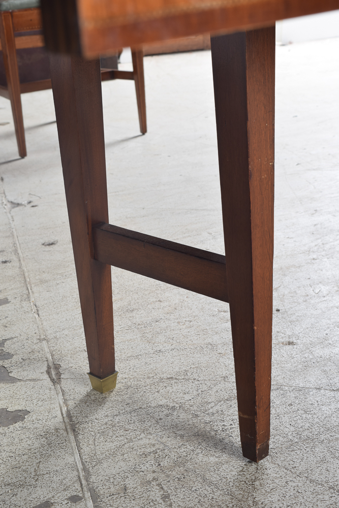 Inlaid Walnut Veneer Arts and Crafts Style Dining Set Flint's Fine Furniture