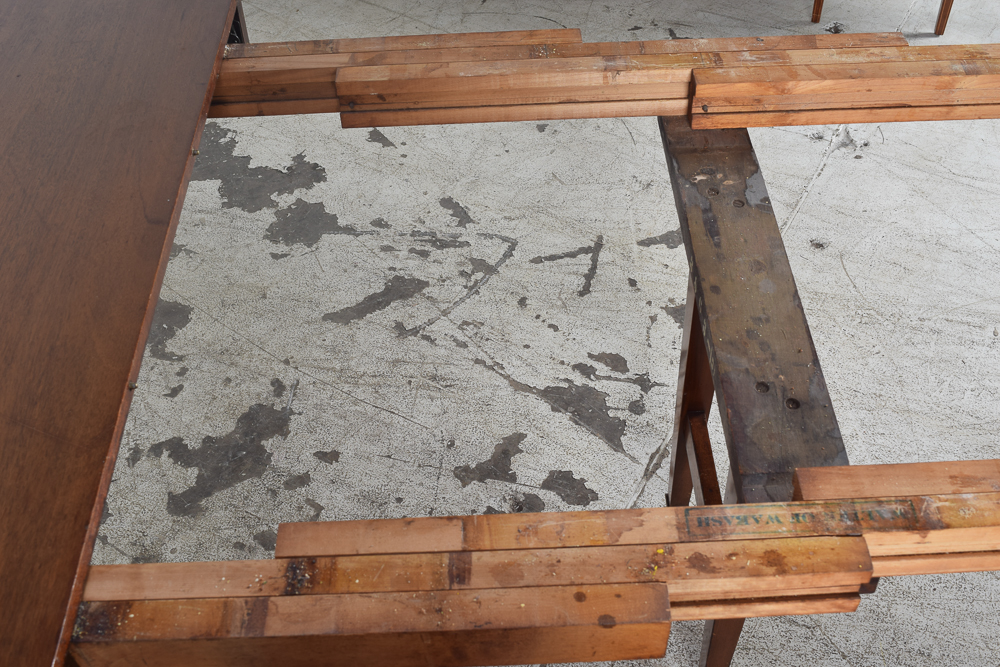 Inlaid Walnut Veneer Arts and Crafts Style Dining Set Flint's Fine Furniture