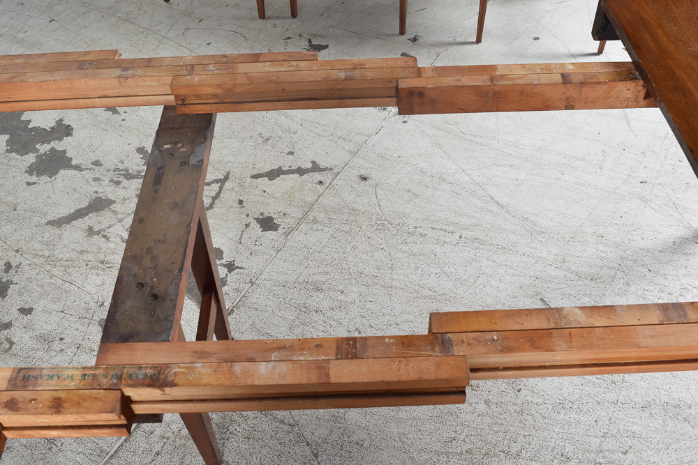 Inlaid Walnut Veneer Arts and Crafts Style Dining Set Flint's Fine Furniture