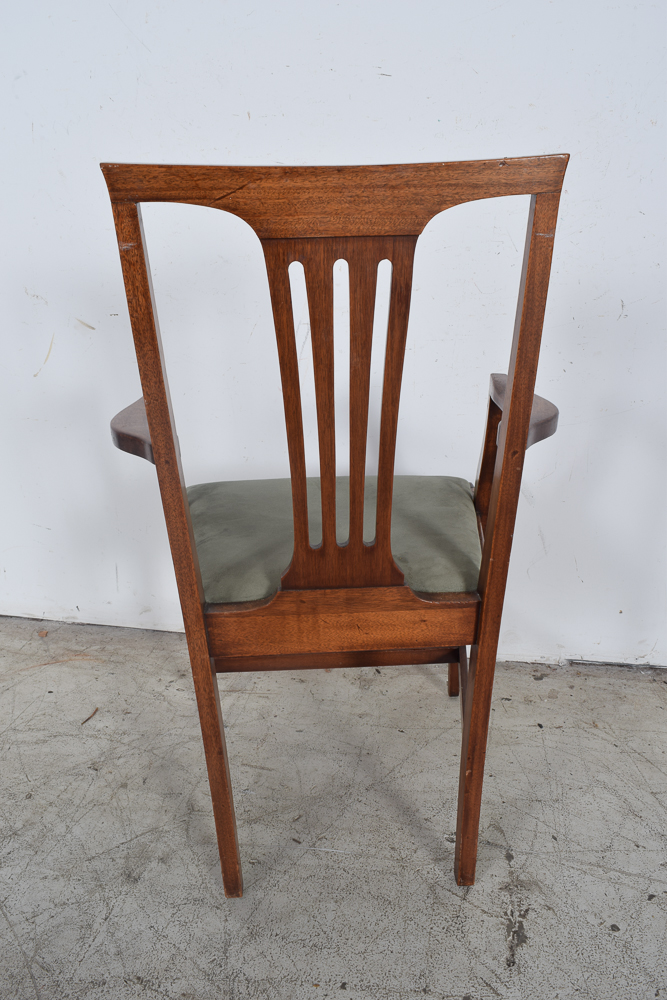 Inlaid Walnut Veneer Arts and Crafts Style Dining Set Flint's Fine Furniture