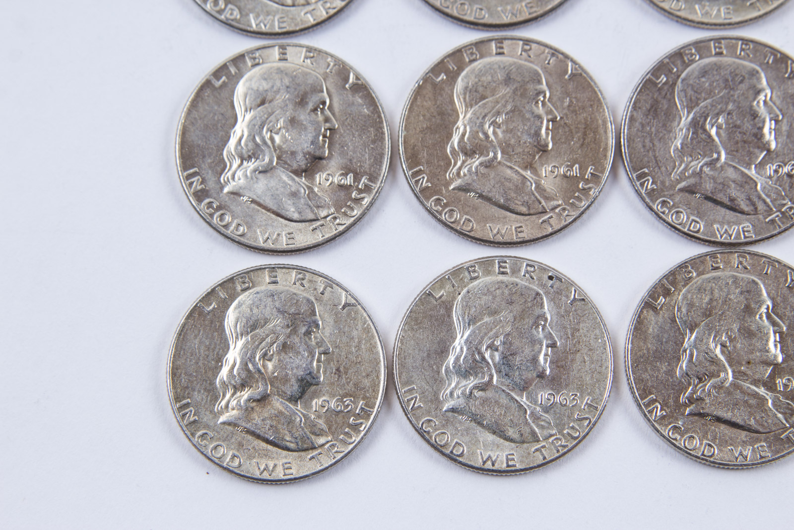 1950s and Pre-1964 Benamin Franklin Silver Half Dollar Set