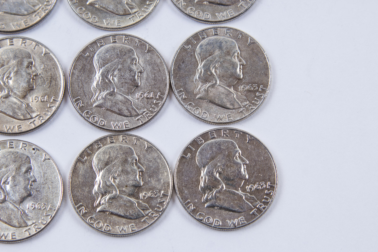 1950s and Pre-1964 Benamin Franklin Silver Half Dollar Set