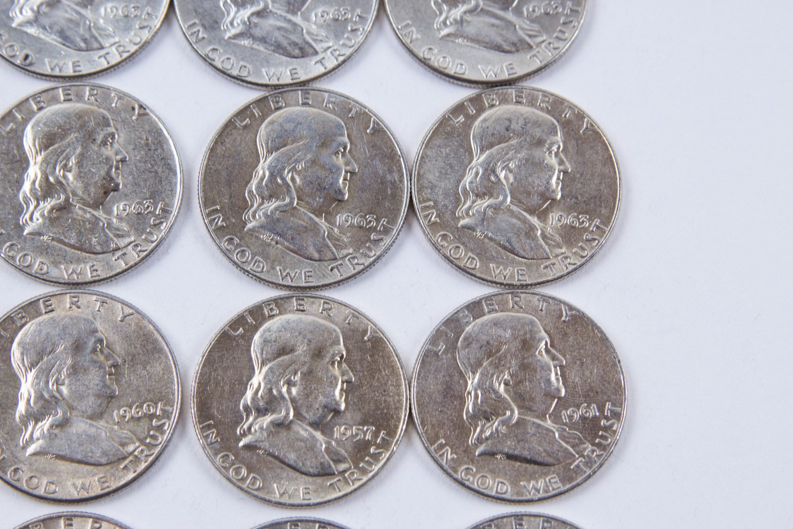 1950s and Pre-1964 Benamin Franklin Silver Half Dollar Set