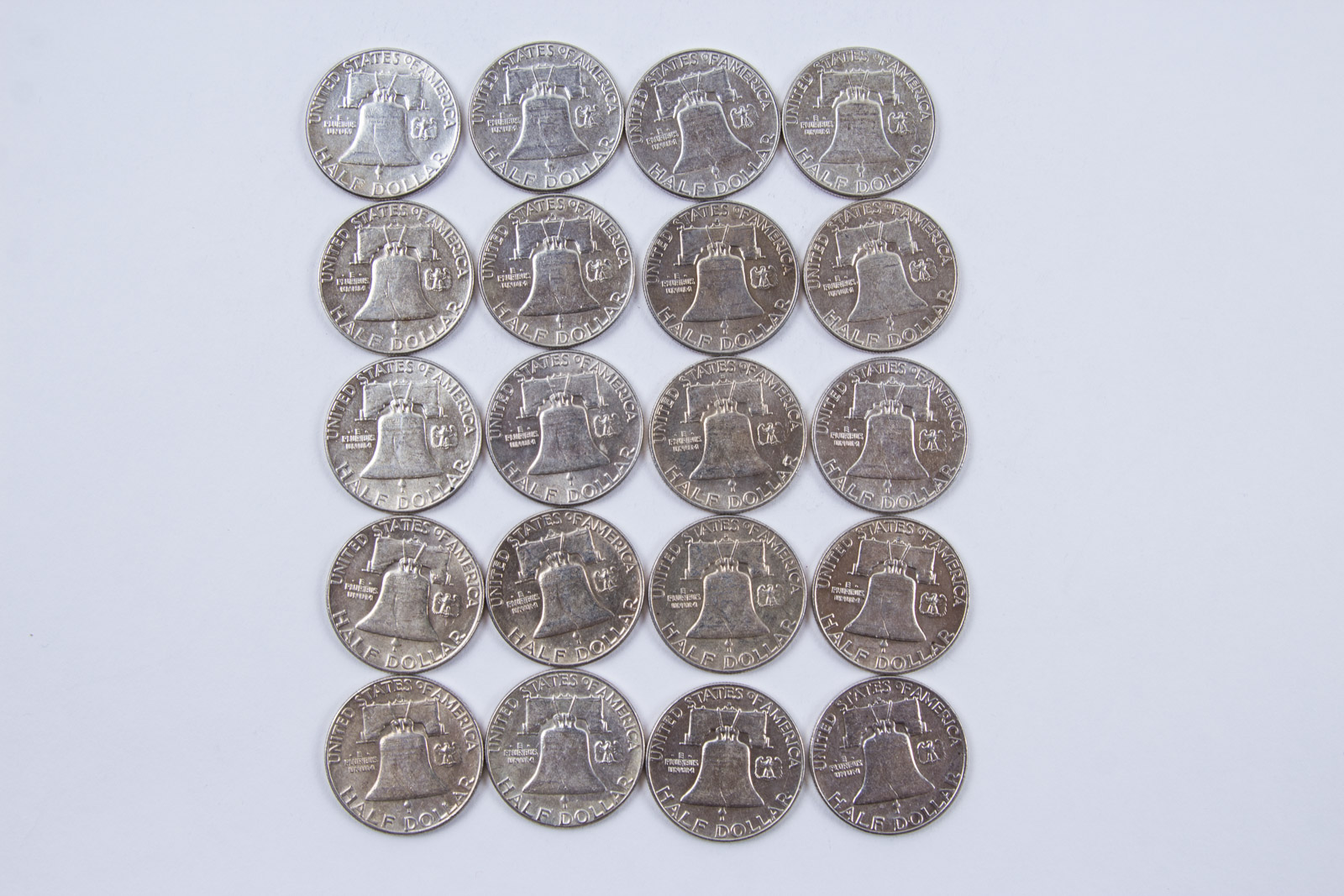 1950s and Pre-1964 Benamin Franklin Silver Half Dollar Set