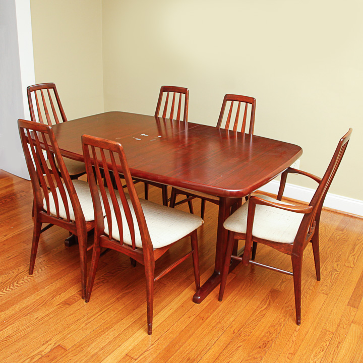 Danish Modern Dining Table and Chairs
