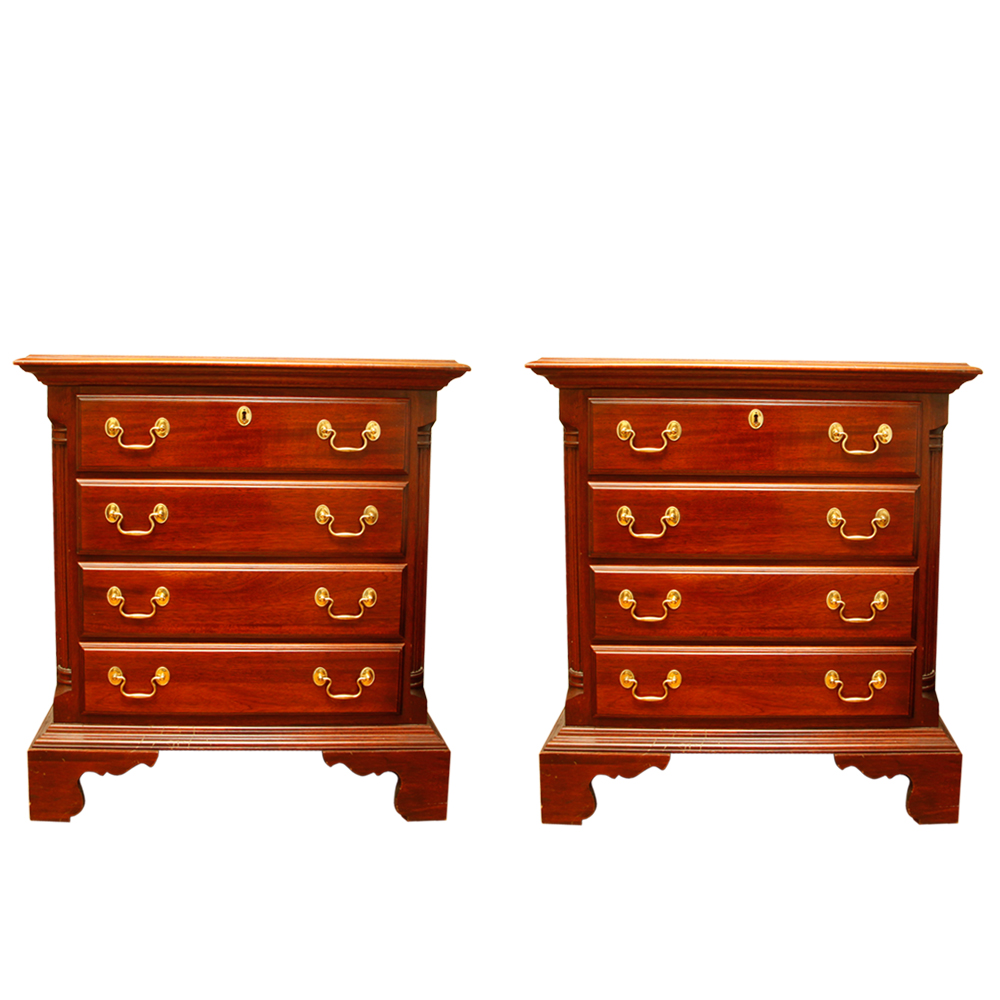Vintage Chippendale Style Night Stands by Jamestown Sterling